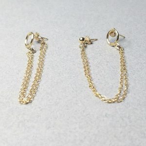 עגילי גולדפילד לשני חורים